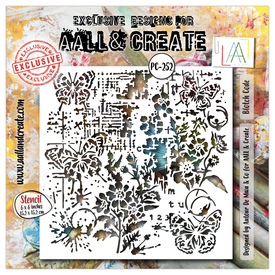 AALL & Create - Petal Cipher 6x6 Inch Stencil Blotch Code AALL & Create - Petal Cipher 6x6 Inch Stencil Blotch Code