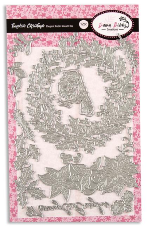 Dawn Bibby - Timeless Christmas Elegant Robin Wreath Die A5 Dawn Bibby - Timeless Christmas Elegant Robin Wreath Die A5