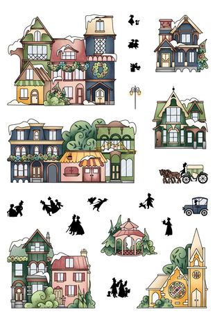 ldrs-creative-christmas-village-4x6-inch-clear-sta