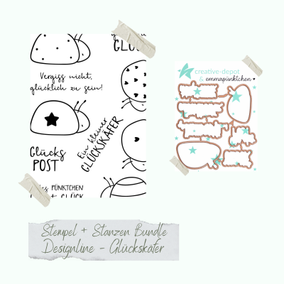 Creative Depot -  Bundle - Designline - Glückskäfer - Stempelset & Stanzen 