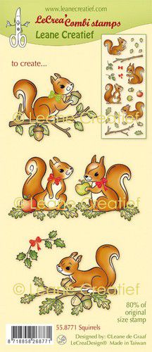 LeCrea – Kombi-Clearstamp Eichhörnchen