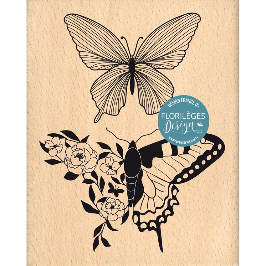 tampon-bois-deux-papillons tampon-bois-deux-papillons