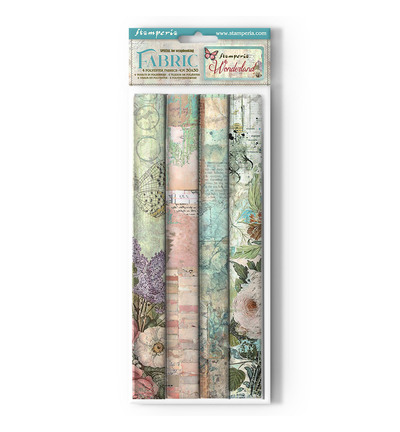 Stamperia - Fabric & Decorative Chips - Stoffbögen – Wonderland