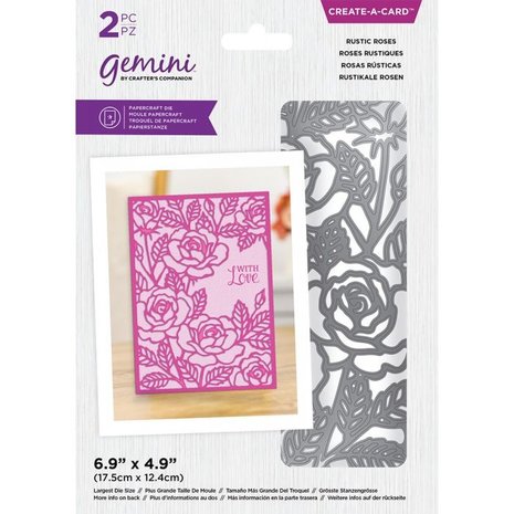 Gemini Stanzschablone - Rustic Roses Create-a-Card Dies
