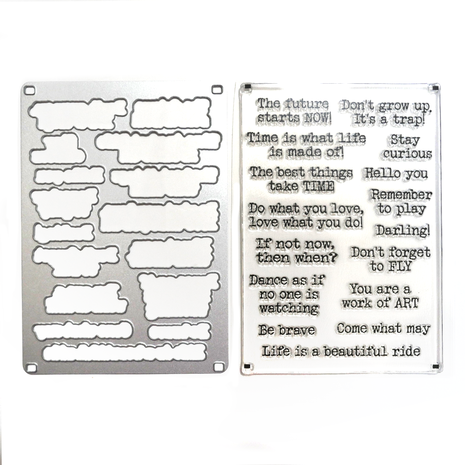Elizabeth Craft  - Hinged To The Past Stamp and Die Set Journal Phrases 4 Elizabeth Craft  - Hinged To The Past Stamp and Die Set Journal Phrases 4