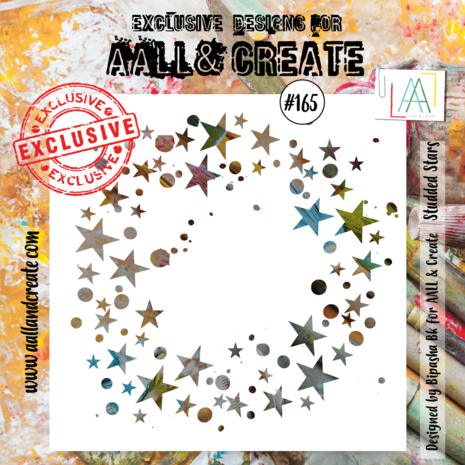 AALL & Create - Stencil 6x6 Inch Studded Stars