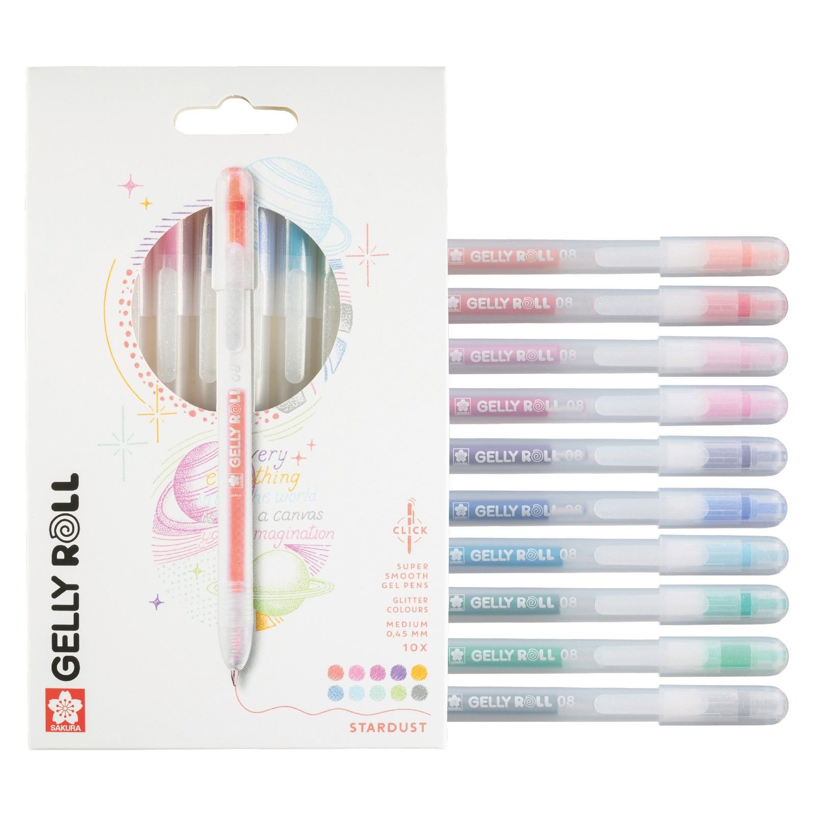 Sakura • Gelly Roll Retractable Stardust Set 10pcs Sakura • Gelly Roll Retractable Stardust Set 10pcs