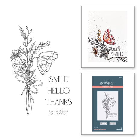 Spellbinders -BetterPress - A Friend Like You Bouquet Press Plate