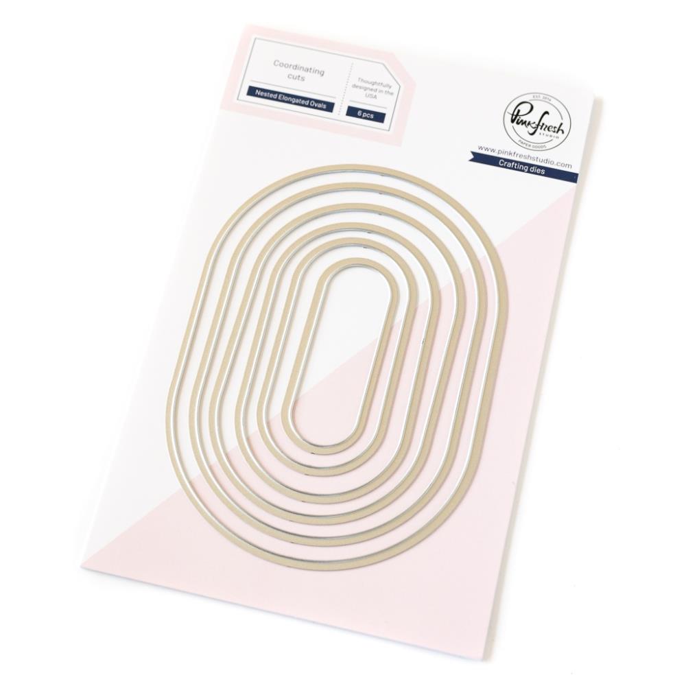 Pinkfresh Studio Die Set -  Nested Elongated Ovals  Pinkfresh Studio Die Set -  Nested Elongated Ovals