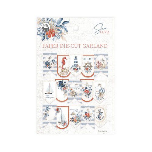 Piatek13 - Paper die cut garland Sea La Vie 15St