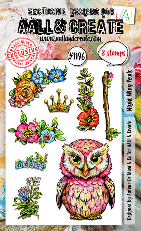 AALL & Create - Stamp Set A6 Night Wing Petals