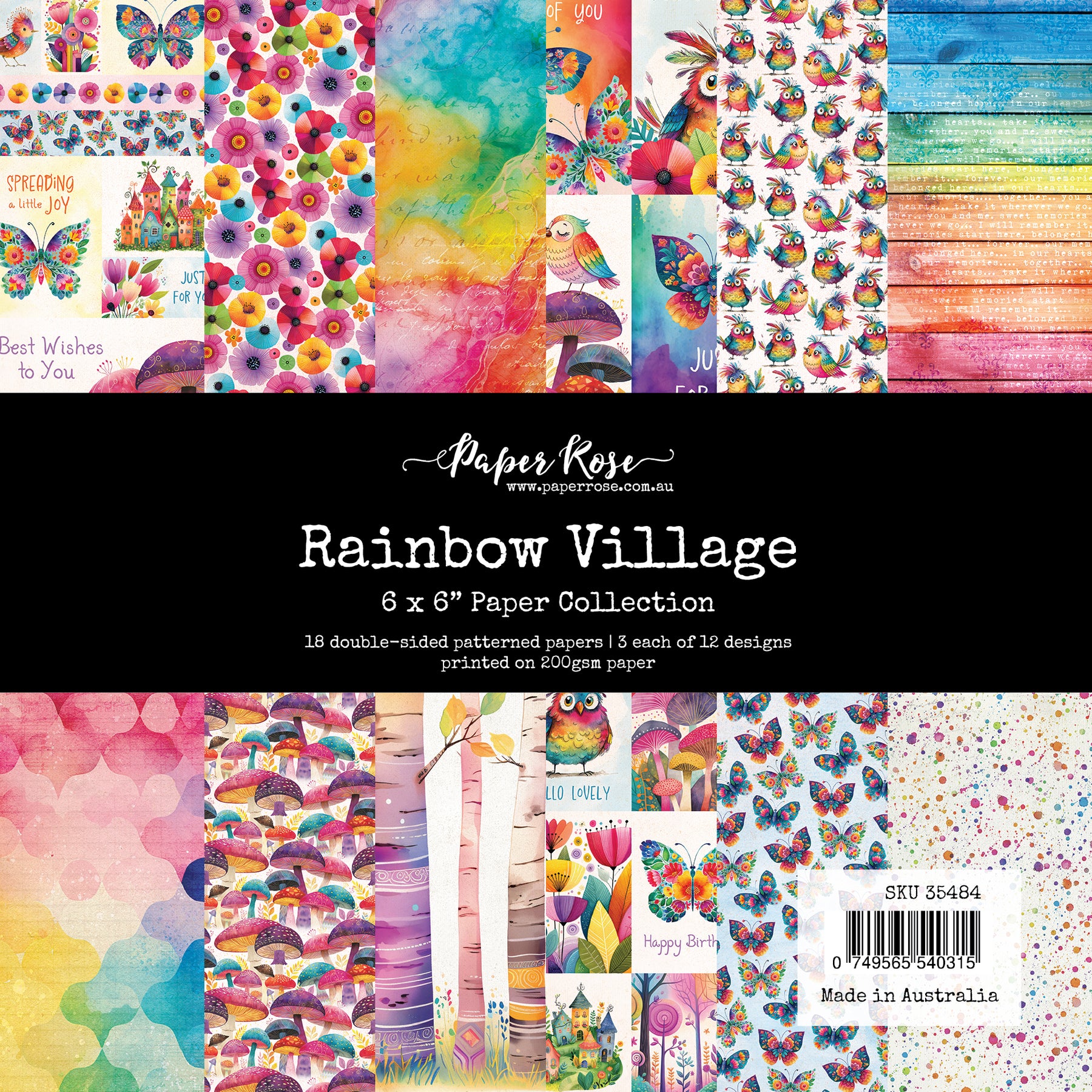 Paper Rose - Rainbow Village 6x6 Paper Collection