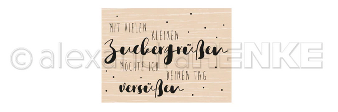Alexandra Renke - Holzstempel 'Zuckergrüße'
