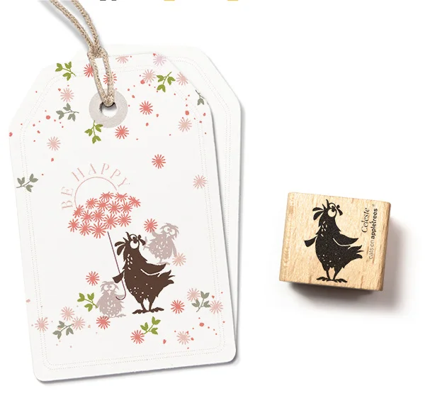 cats on appletrees - Stempel Huhn Celeste