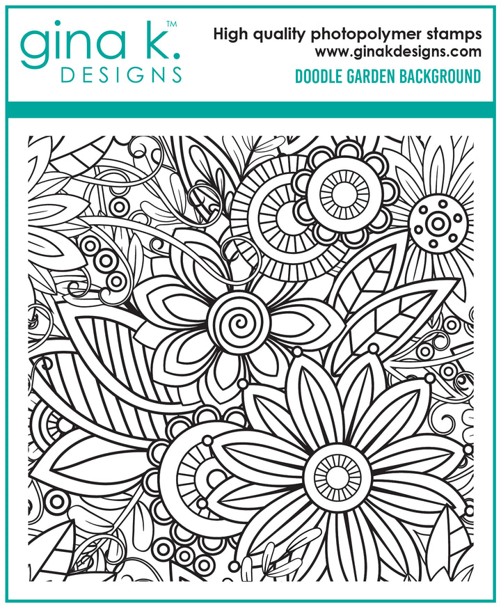 Gina K Designs - STAMPS- Doodle Garden Background Stamp