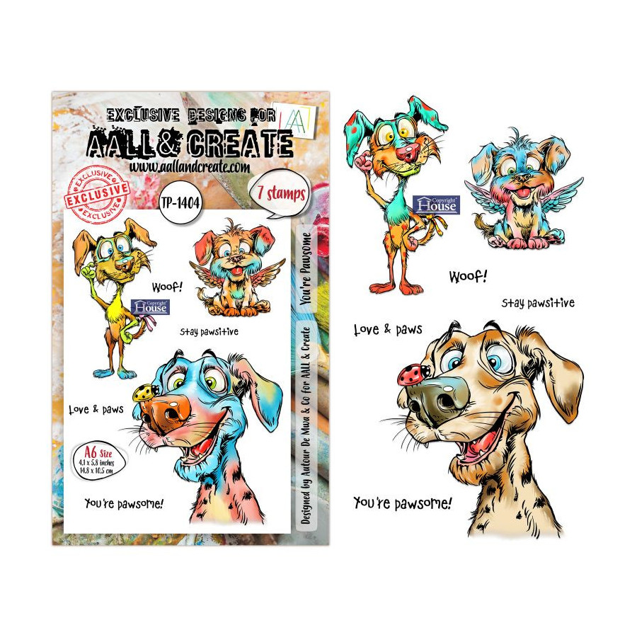 AALL & Create -  Tampon Clear - 1404 -You're Pawsome