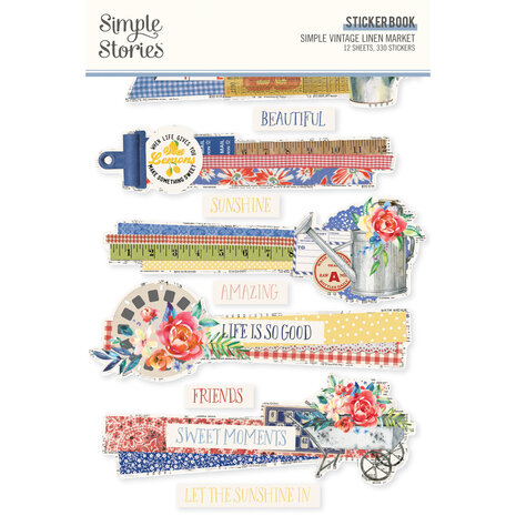 Simple Stories - Simple Vintage Linen Market Sticker Book Simple Stories - Simple Vintage Linen Market Sticker Book