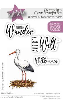 Kulricke Stempelset "Storchenwunder " A7 Clear Stamp