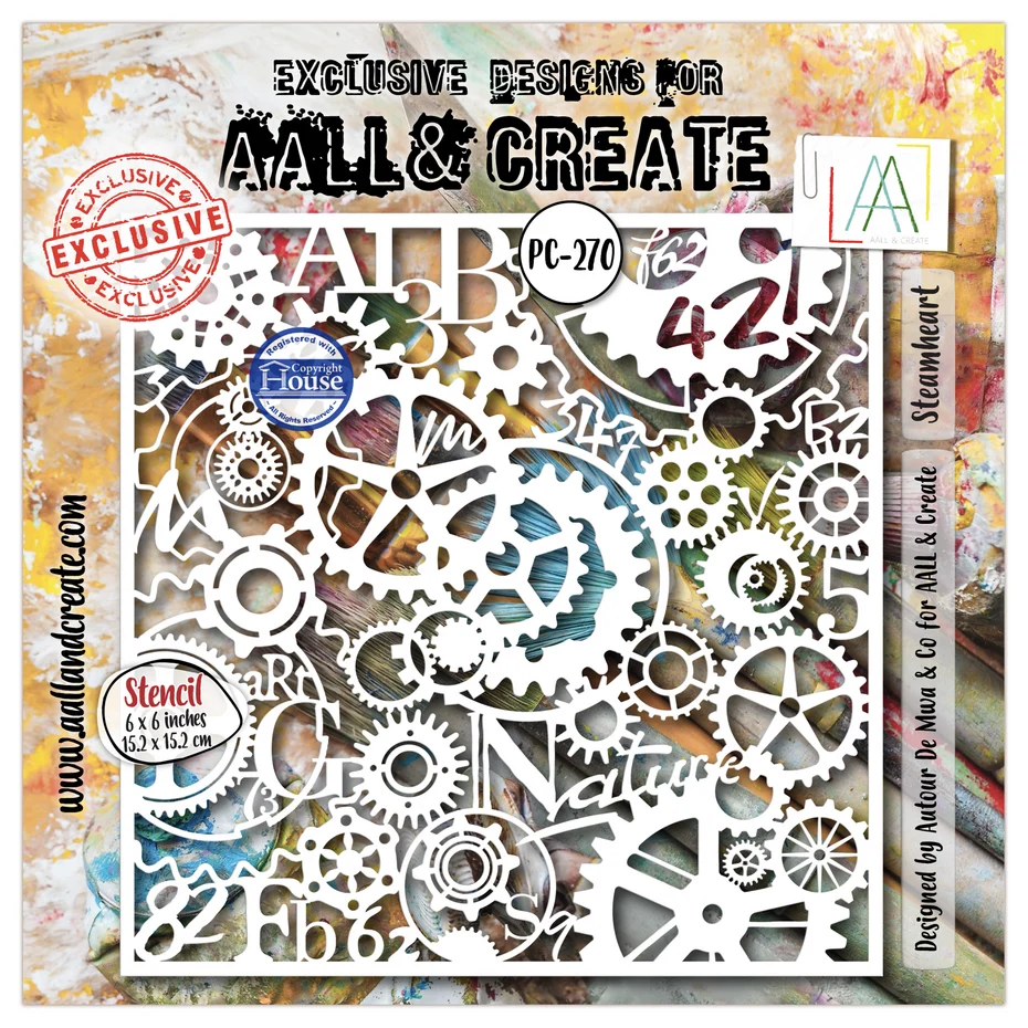 AALL & Create - Steamheart Field 6x6 Inch Stencil Steamheart by Autour De Mwa & Co