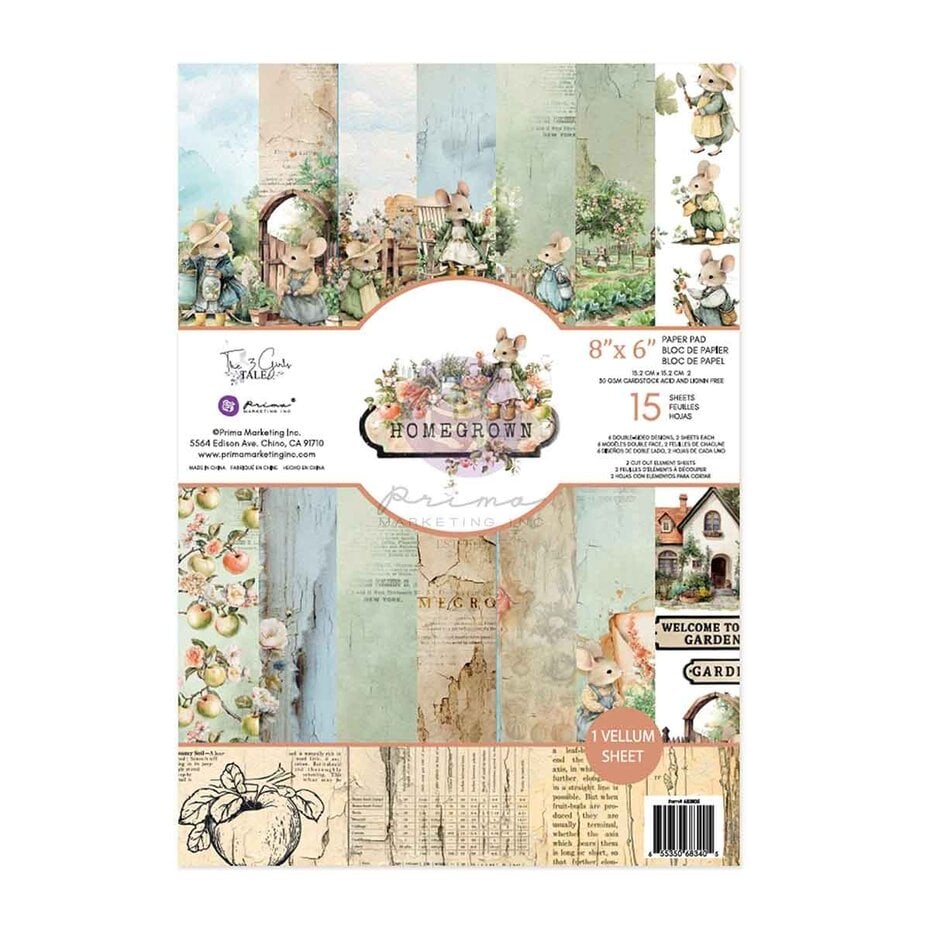 Prima Marketing - Homegrown 6x8 Inch Paper Pad by The 3 Girls Tale