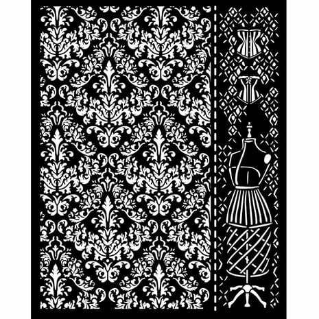 Stamperia - Brocante Antiques Thick Stencil 20x25cm Mannequin