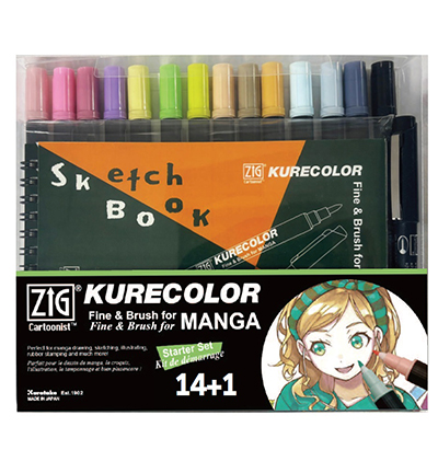 ZIG - Fein & Pinsel für Manga, Starter Set