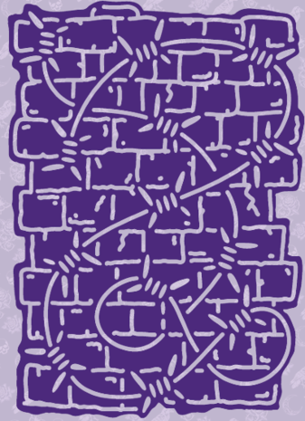 Dawn Bibby - Gothic Romance Stencil Barbed Wire & Brick Dawn Bibby - Gothic Romance Stencil Barbed Wire & Brick