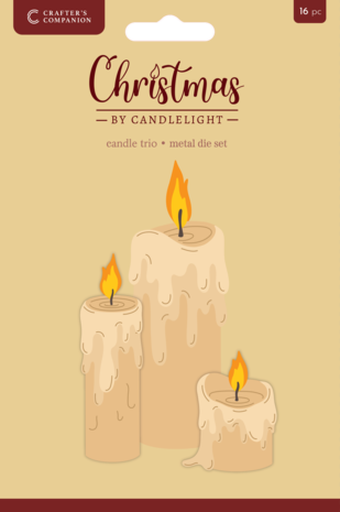 Christmas by Candlelight Metal Die Set Candle Trio Christmas by Candlelight Metal Die Set Candle Trio