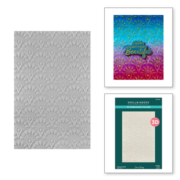 Spellbinders - Peacock Motif 3D Embossing Folder Spellbinders - Peacock Motif 3D Embossing Folder