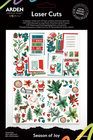 Arden Creative Studio - Season of Joy Laser Cuts (107pcs) Arden Creative Studio - Season of Joy Laser Cuts (107pcs)