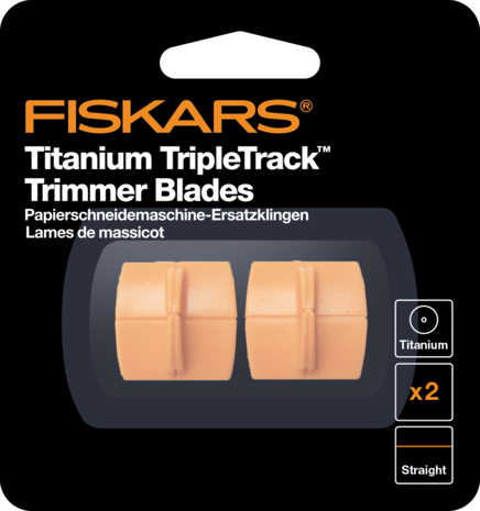 Fiskars • Paper Trimmer Blades TripleTrack Titanium Straight Cutting (2pcs)