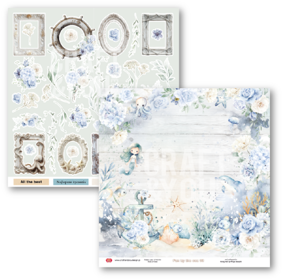 Craft & You Design - Fun by the Sea 12x12 Inch Paper Set 250gsm (12sheets)