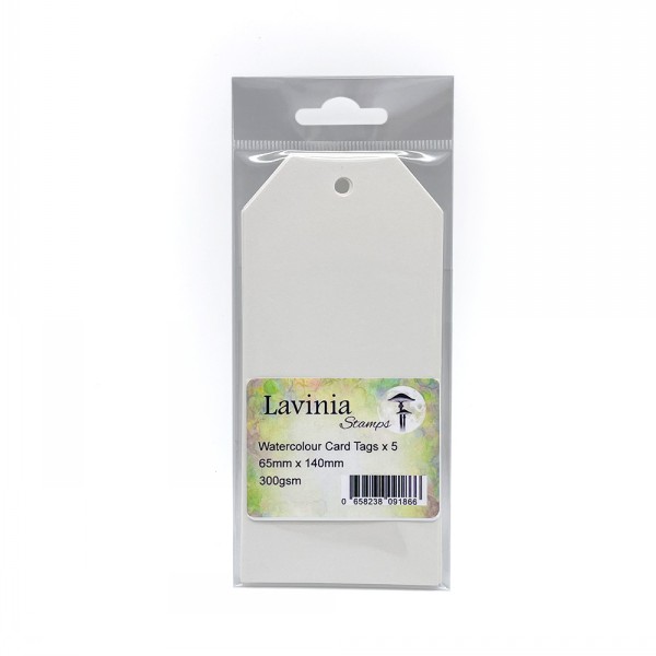 Lavinia - Watercolour Card Tags - 65mm x 140mm 