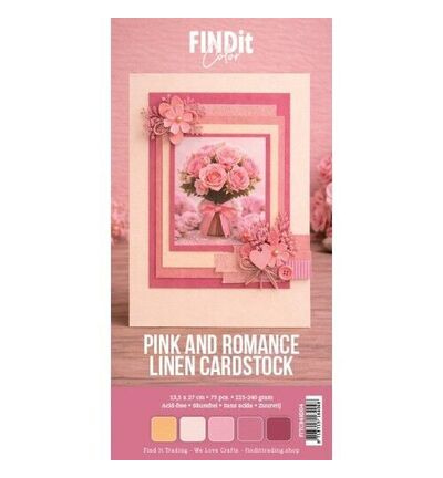 Find It Color Leinenkarton Set 4K – Pink & Pastel
