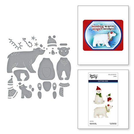 Spellbinders - North Pole Friends Geätzte Stanzformen „Polar Bear Pals“