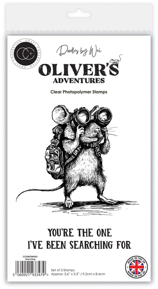 Craft Consortium - Oliver's Adventures A6 Photopolymer Stamp Set Searching