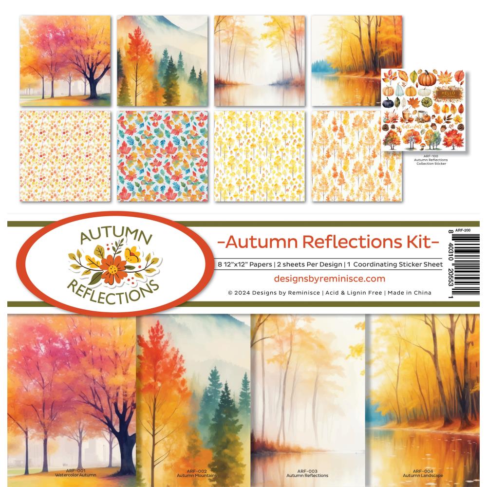 Reminisce Collection Kit 12"X12" - Autumn Reflections  Reminisce Collection Kit 12"X12" - Autumn Reflections