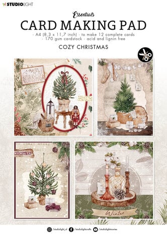 Studio Light - Cozy Christmas A4 Card Making Pad Essentials nr.07