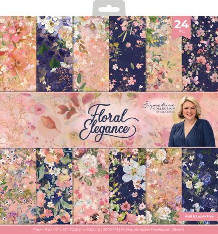 Crafter's Companion - Floral Elegance 12x12 Inch Paper Pad