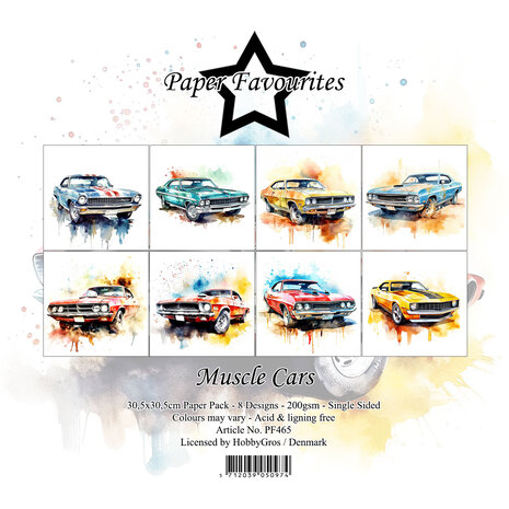 Paper Favourites - Muscle Cars 12x12 Inch Paper Pack