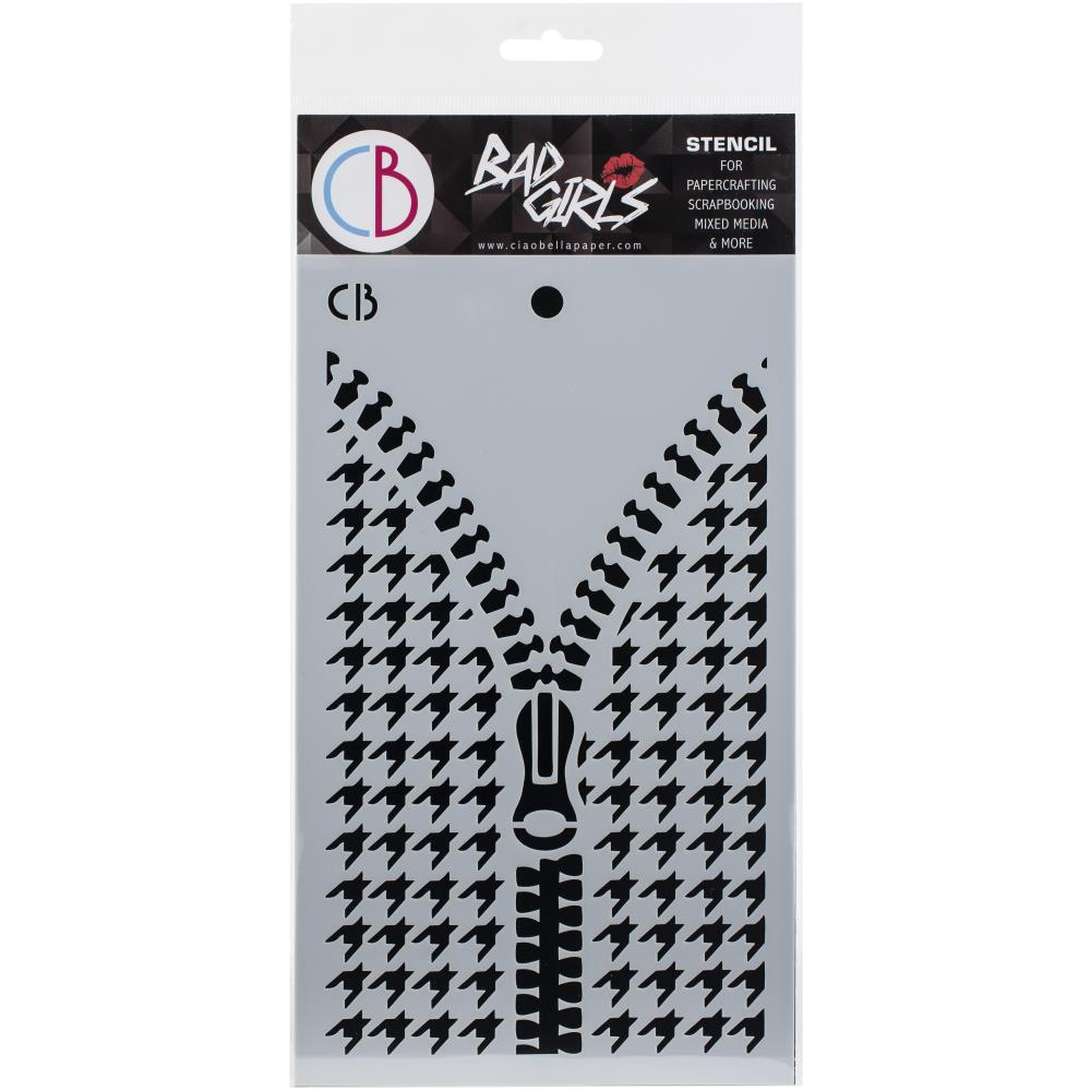 Ciao Bella Bad Girls Texture Stencil 5"X8" - Open Zip