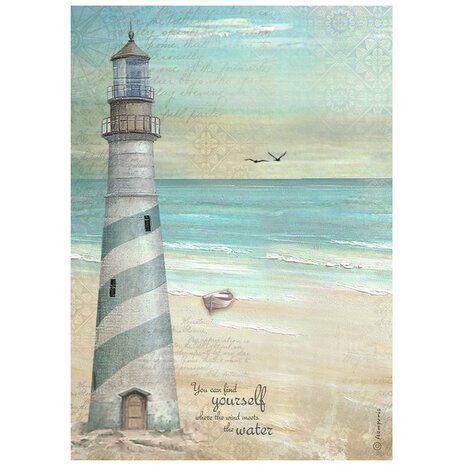 Stamperia - Sea Land A4 Rice Paper Lighthouse Stamperia - Sea Land A4 Rice Paper Lighthouse