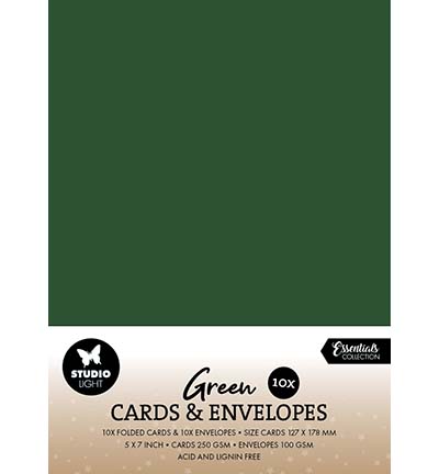 Studio Light - Cards & Envelopes Christmas Green Consumables nr. 16