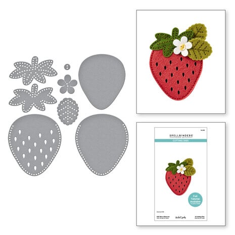 Spellbinders - Summer Felt Stitch & Create Etched Dies Berry Blossom 