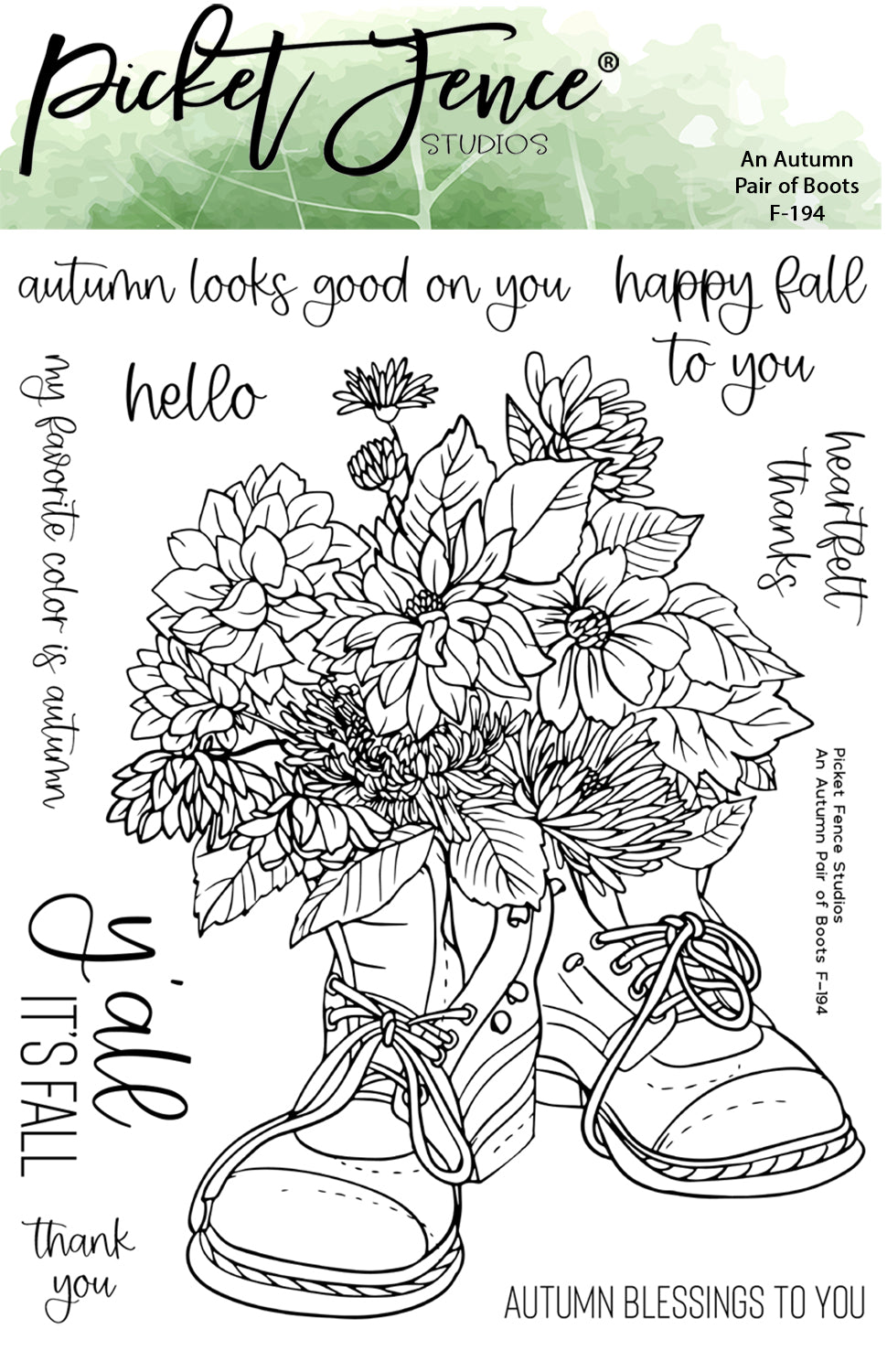 Picket Fence Studios - An Autumn Pair of Boots Picket Fence Studios - An Autumn Pair of Boots