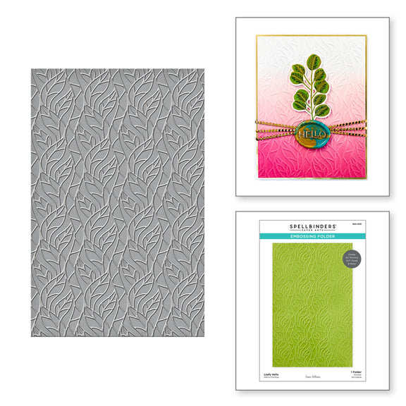 Spellbinders - Leafy Helix Embossing Folder from the Propagation Garden Collection by Annie Williams