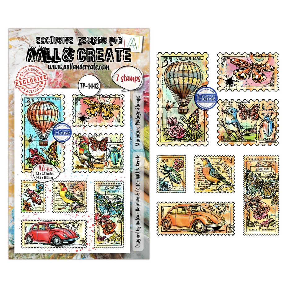 AALL & Create - Dispatch Transit A6 Stamp Sets Miniature Postage Stamps by Autour De Mwa & Co