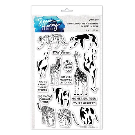 Ranger - Simon Hurley create. Photopolymer Stamps 6x9 Inch Wild About You
