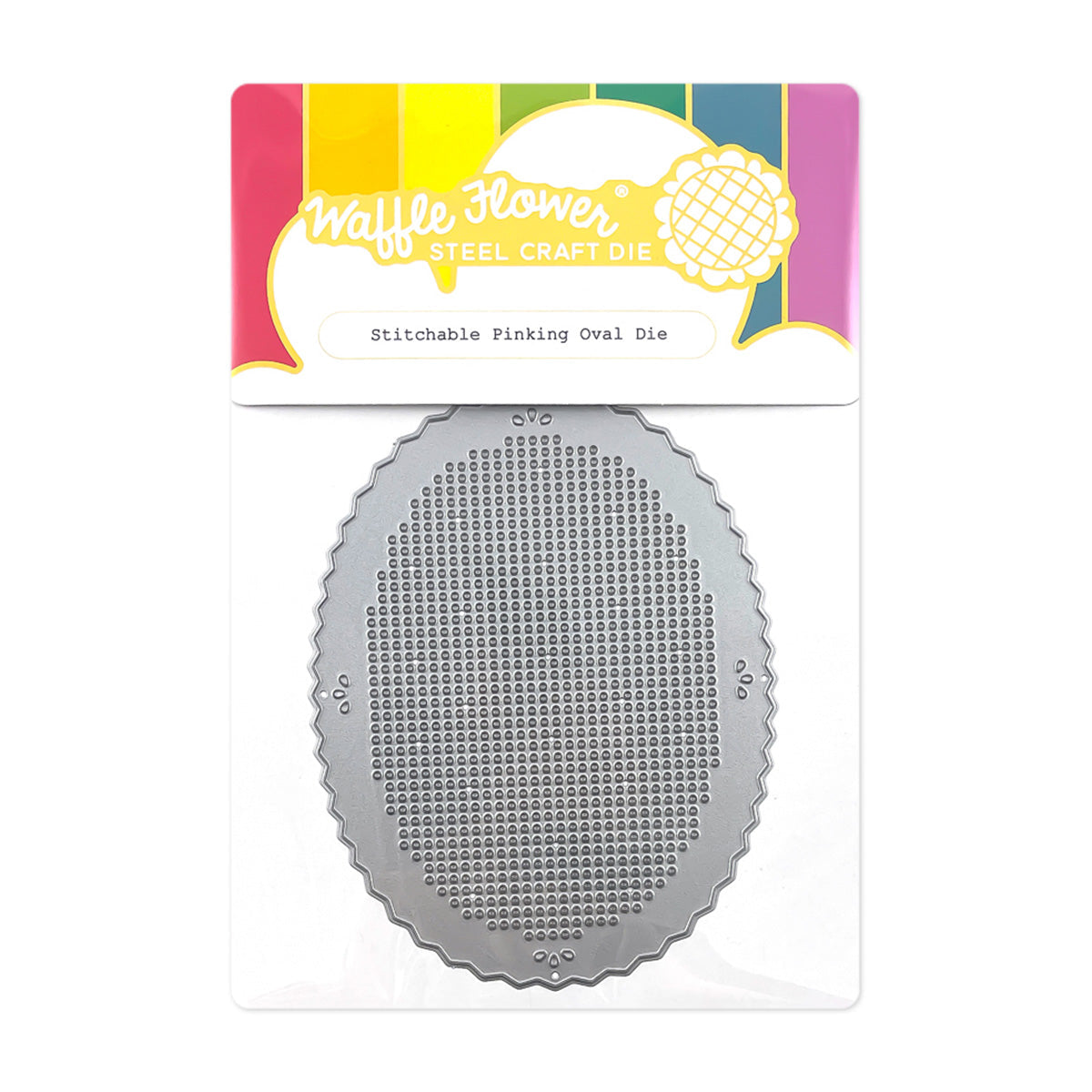 Waffle Flower - Stitchable Pinking Oval