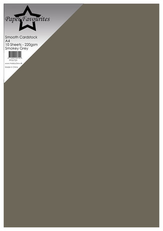 Paper Favourites - Smokey Grey A4 Smooth Cardstock 220gsm Paper Favourites - Smokey Grey A4 Smooth Cardstock 220gsm